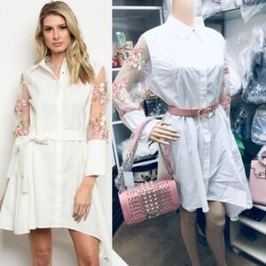 Elegant White Floral Dress